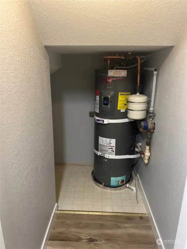 Water Heater w/storage area under the stairs