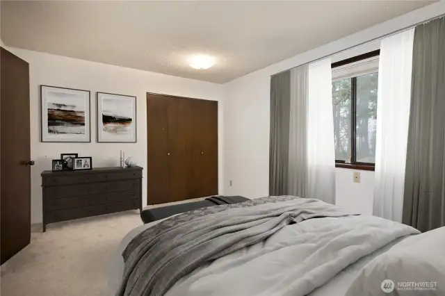Primary bedroom, 1 of 5 generously sized bedrooms.