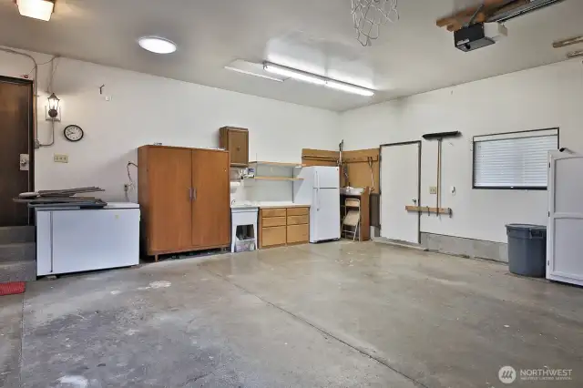 Lots of storage in the oversized 2 car garage.