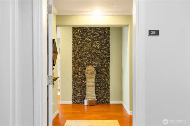 Entry to the unit