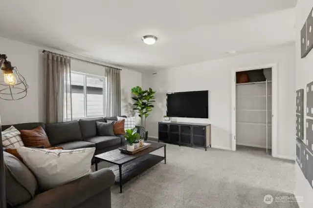Bonus room/Loft on 2nd floor-  Disclaimer- Photos are of Model home from previous community and are for illustrative purposes only. Finishes, flooring, features, and upgrades, may vary