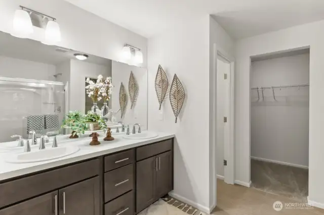 Primary Bath-Disclaimer- Photos are of Model home from previous community and are for illustrative purposes only. Finishes, flooring, features, and upgrades, may vary