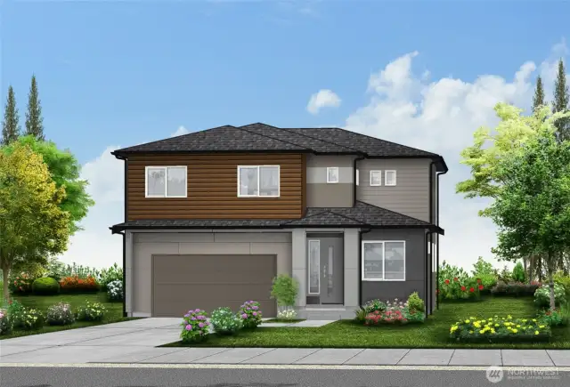 Rendering of the home. Photo not of actual home.