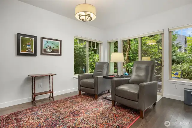 Flexible space for relaxing and or dining.