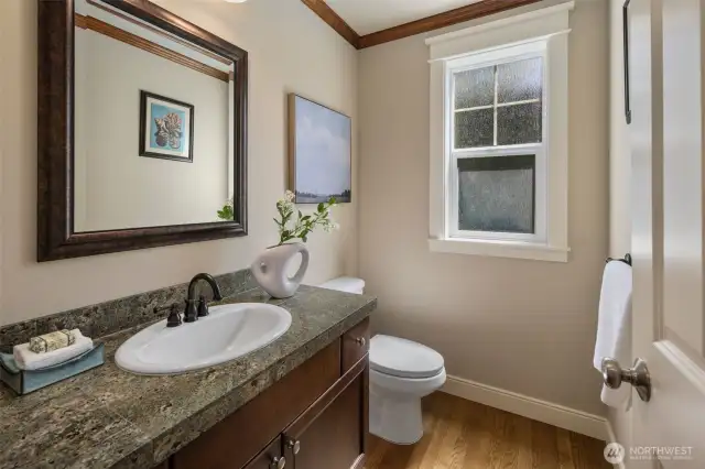 Main floor half bathroom