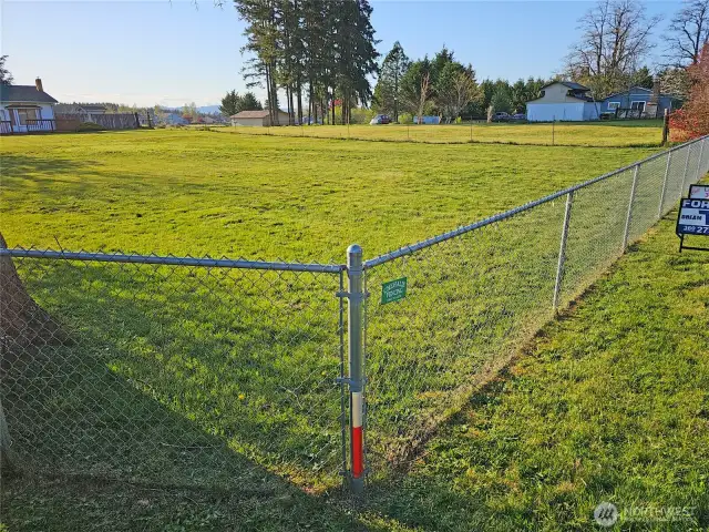 Front is chainlink fenced