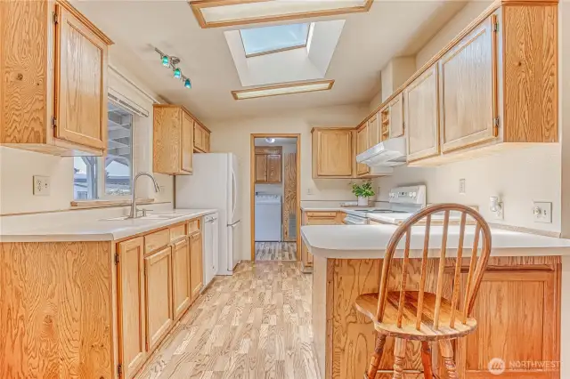 Kitchen from dining area