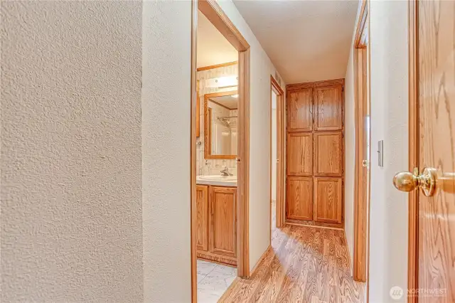 Hallway with storage
