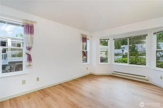 spacious and bright bedroom