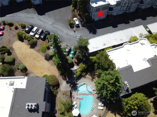 Community pool near by