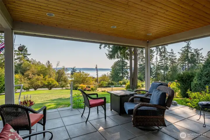 Loving this covered patio for those rain days.