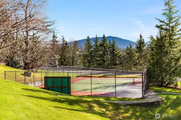 Enjoy tennis or pickleball with stunning views.