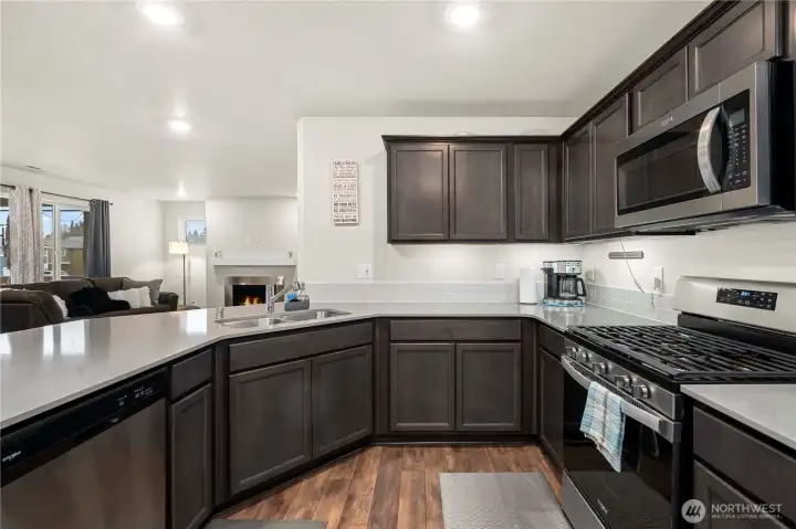 Beautiful cabinetry with quartz counters