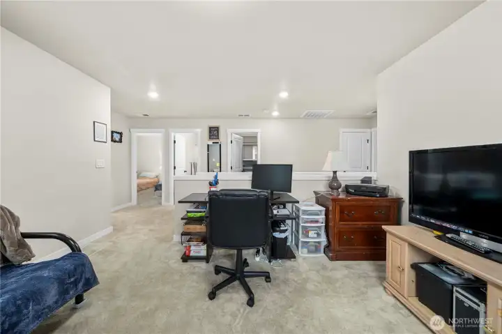 Loft is perfect for a work, craft, or play area