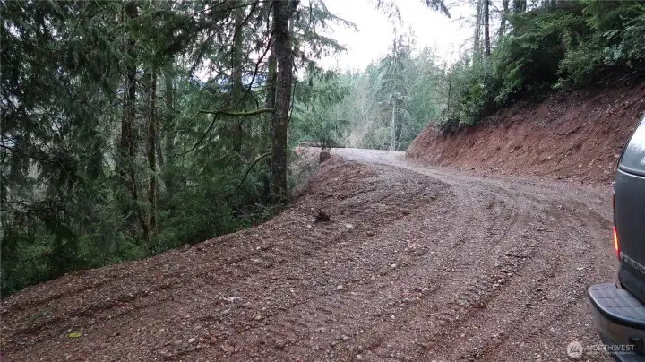 Driveway going to the clear area