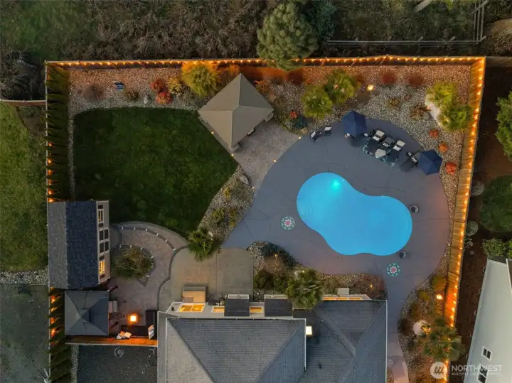 Integrated ground lighting & fire features