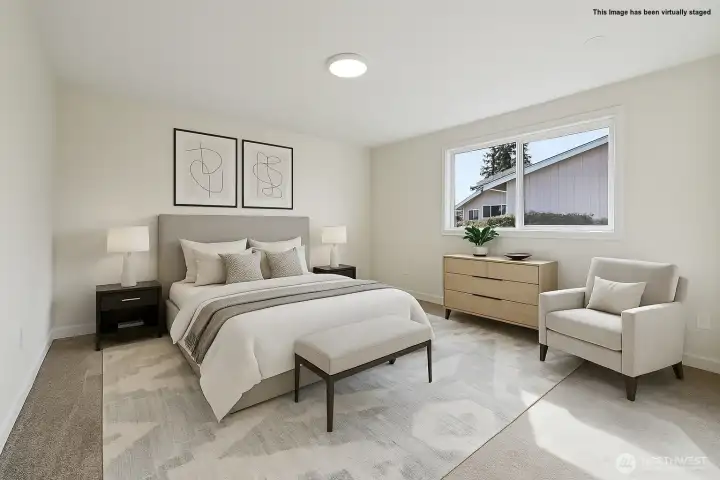 Unit #B bedroom #2 staged