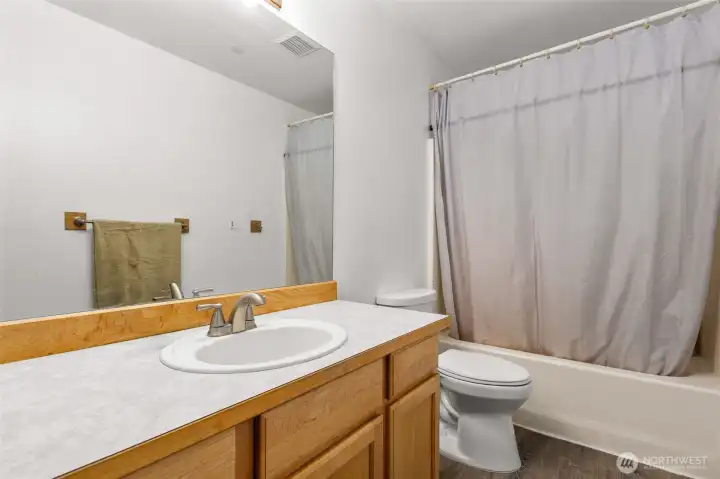Upper level hallway bathroom