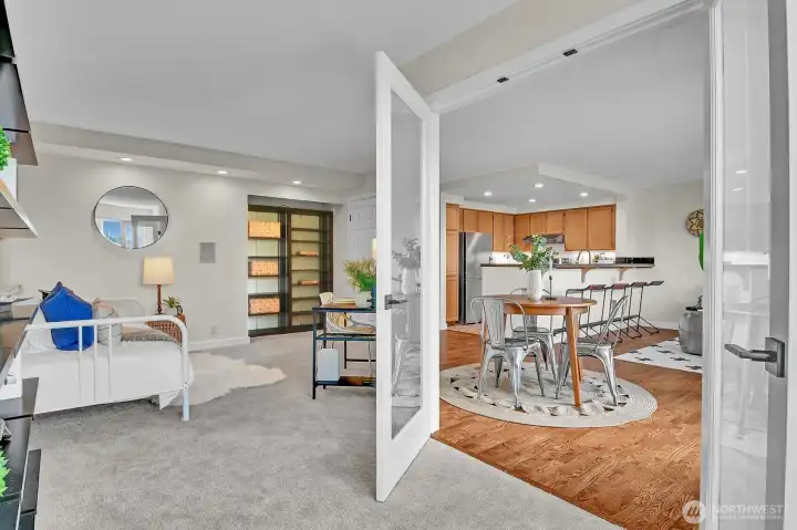 Flexible floorplan allows for many different furniture configurations.