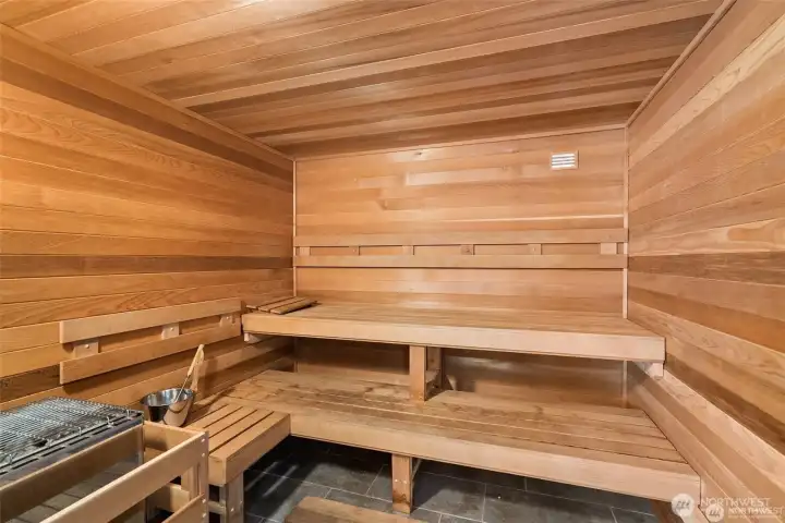 Sauna in the clubhouse