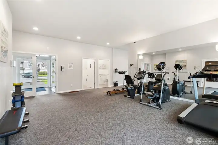 Clubhouse work out area.