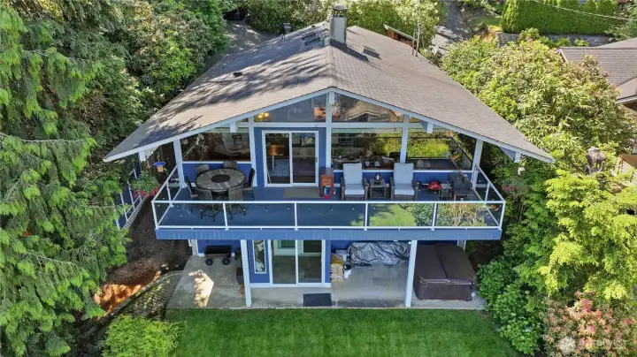 Expansive deck and patio