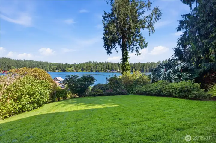 Yard and a view of the lake