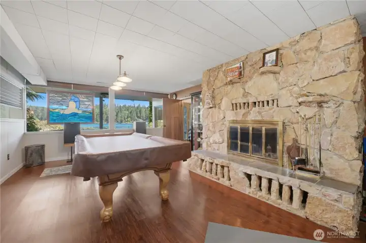 Family room on lower level