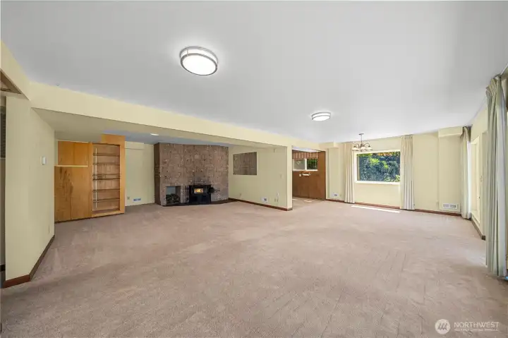 Lower level living space.