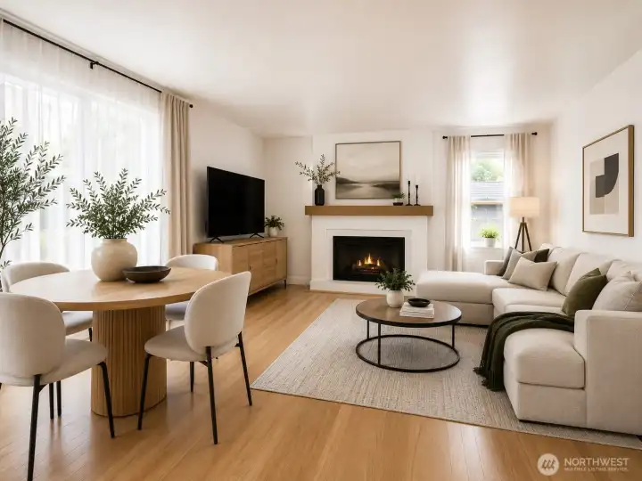 Unit A virtually staged