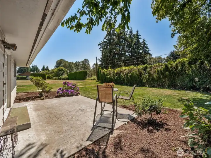 You can see how private the back yard is from this photo. You can see how private the back yard is from this photo.