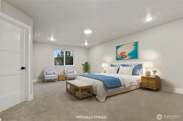 Digitally staged - Primary bedroom