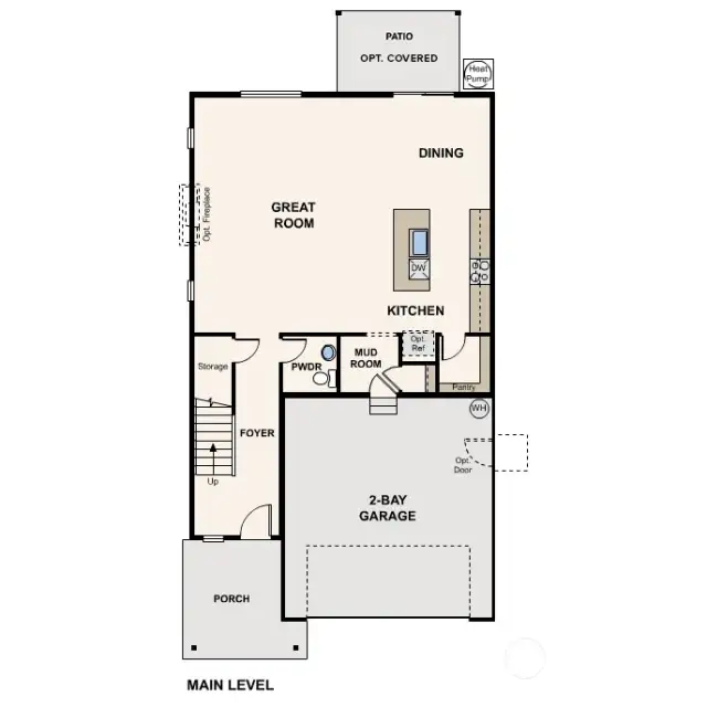 Marketing rendering of floor plan - may vary per location