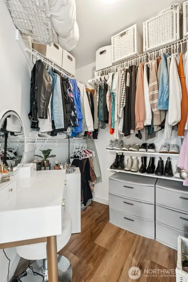 Primary walk in closet