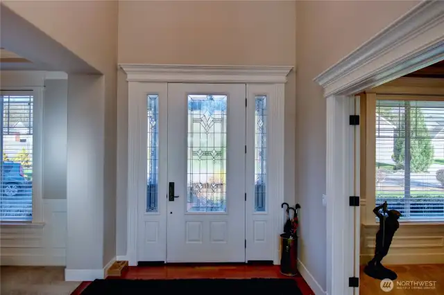 Entrance to your new estate. Home is equipped with electric shades, alarm system.