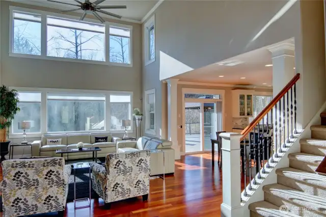 Brazilian cherry flooring adds that special touch of elegance.