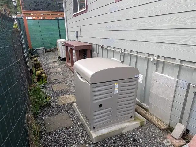 Whole home generator with auto turn on when power out