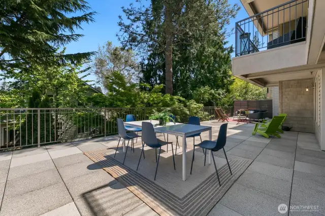 In city living at its best,... private and welcoming patio.