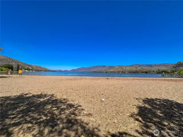 Osoyoos Lake park with beach area for swimming