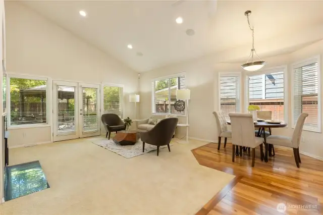 Enjoy the family room toward private backyard
