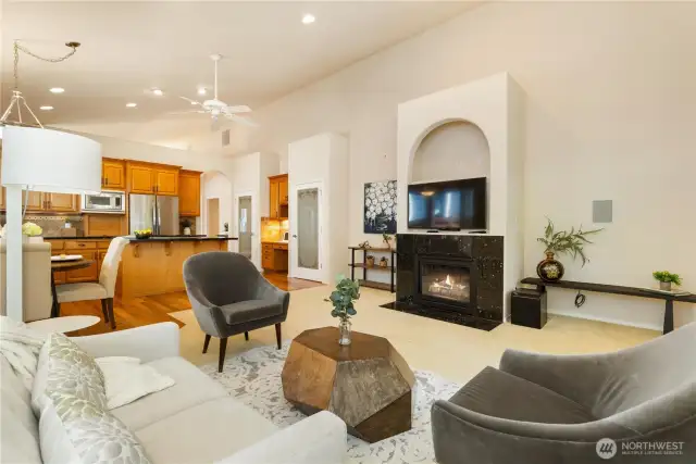 Family Room with cozy fireplace