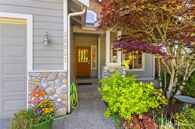Entry with space for front porch to enjoy nature