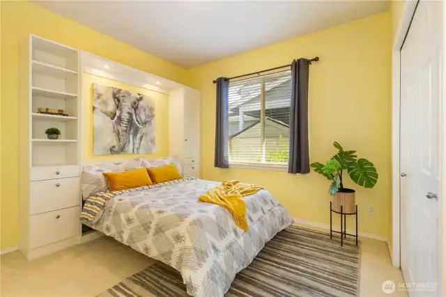 Murphy queen bed or use for office to pull up the bed then pull down for the table