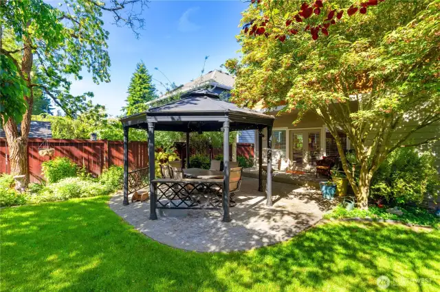 Back yard with cabana gazebo stay with the house