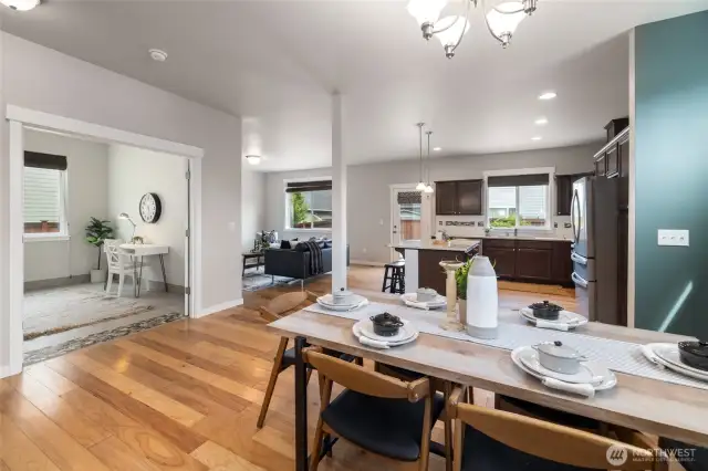 Open living area is great for entertaining