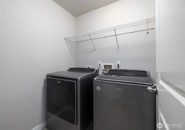 Upper level utility room -  Washer & Dryer stay