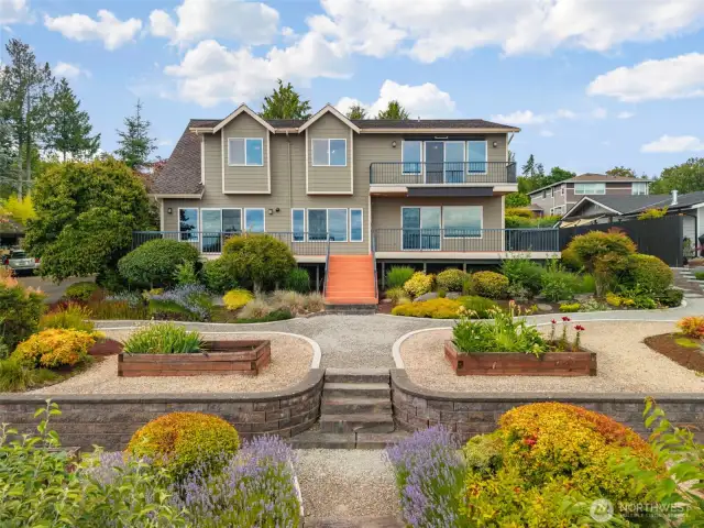 expansive garden area on 1/3 acre