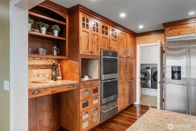 GE Profile Double Convection Ovens with warming drawer