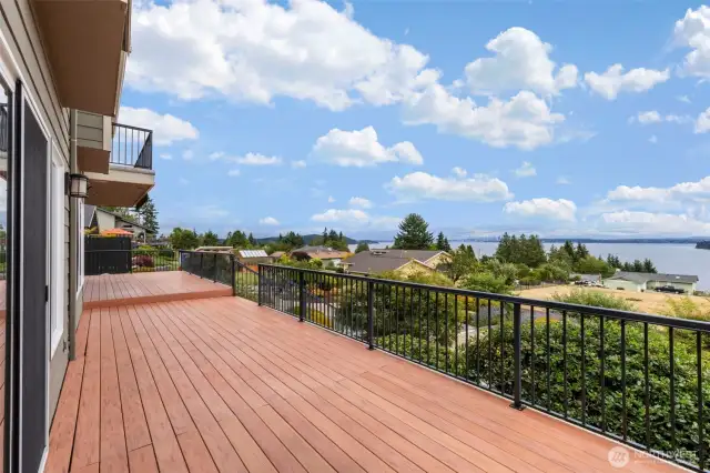 TimberTech composite deck with powder coated aluminum railing system