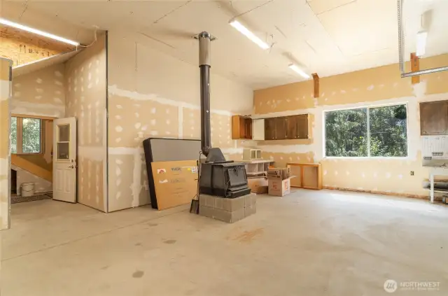 Shop With Wood Stove